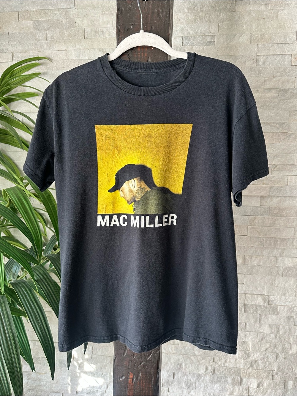 Mac Miller Graphic Tee Black with Yellow Print Size M